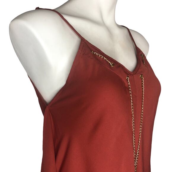 Speed Control New York Burnt Orange Asymmetrical Dress - Size Small - Picture 6 of 11